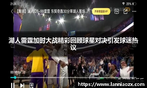 湖人雷霆加时大战精彩回顾球星对决引发球迷热议