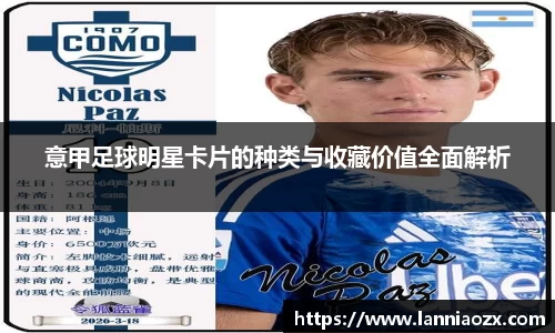意甲足球明星卡片的种类与收藏价值全面解析